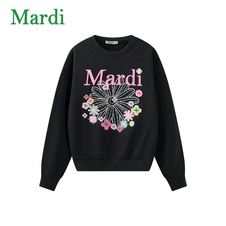 Mardi秋冬新款经典小雏菊ins风刺绣卫衣女士秋季上衣MWY2612992