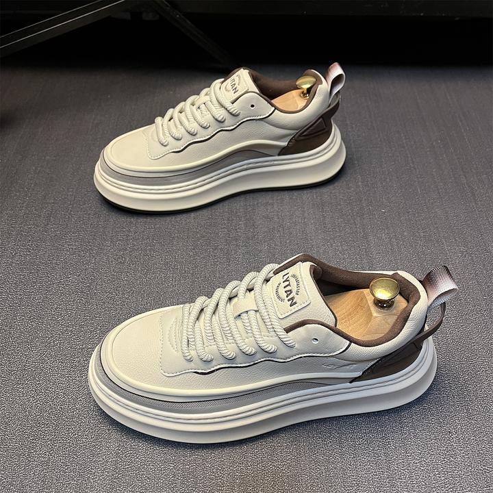 男鞋2025秋冬款休闲板鞋潮流百搭男士韩版厚底时尚低帮运动潮鞋男