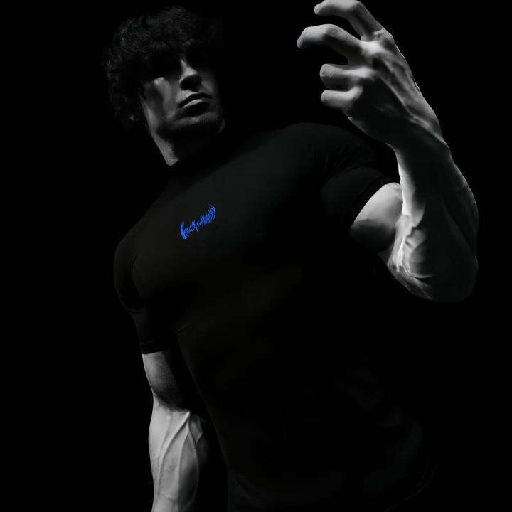 BD冬季重磅加厚运动健身塑形高领短袖t恤撸铁训练高弹打底压缩衣