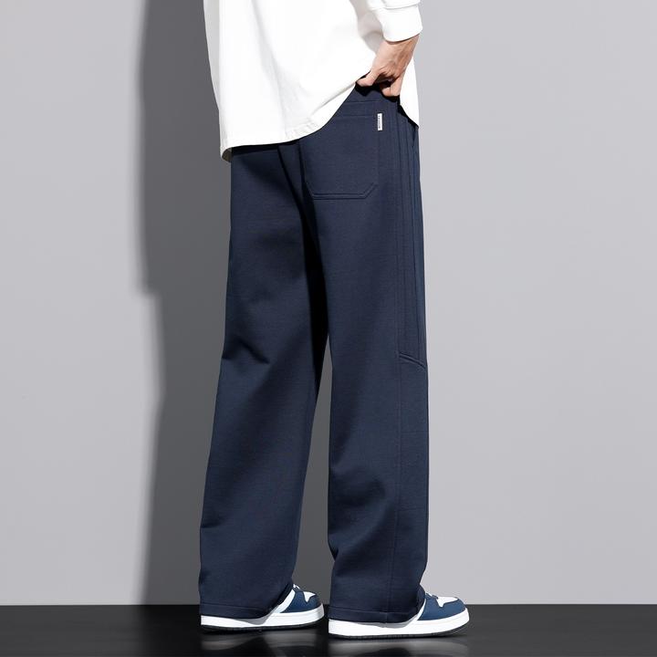 青少年直筒运动卫裤男生秋季2025新款潮流宽松垂感百搭阔腿休闲裤