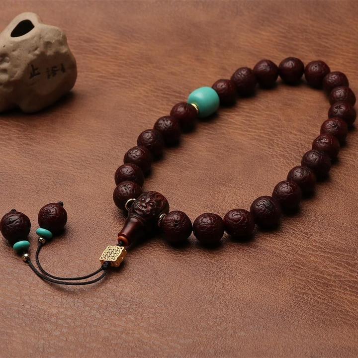 新品西藏大昭寺秘制包浆凤眼手持手链凤眼菩提手串念珠佛珠饰品