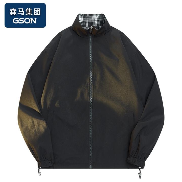 品牌优选GSON2025新款双面穿外套男春秋立领休闲夹克男士棒球服