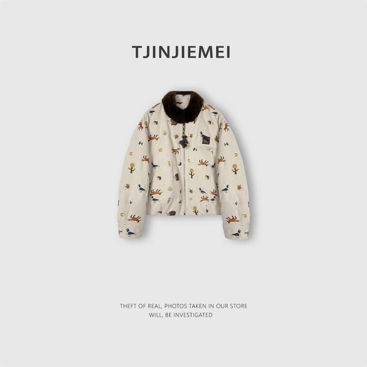 T井姐妹【尼克】设计感水貂领高订精致鹅绒服ERF2512-3879