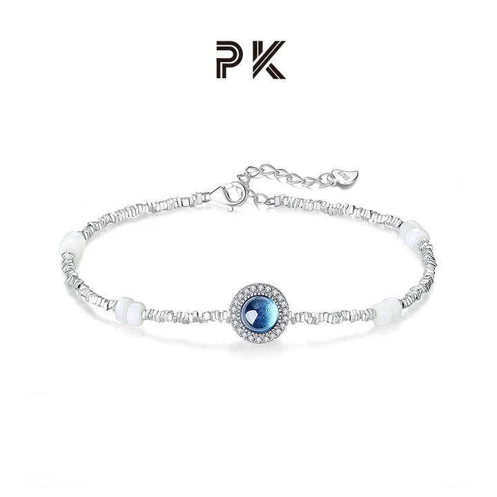 PARAS KORS 925银仿珍珠手链 派热PK蓝眼泪手链碎银精致简约礼物