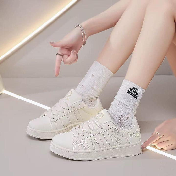 新款韩版厚底贝壳头小白鞋女百搭休闲运动鞋ins潮小众跑步鞋