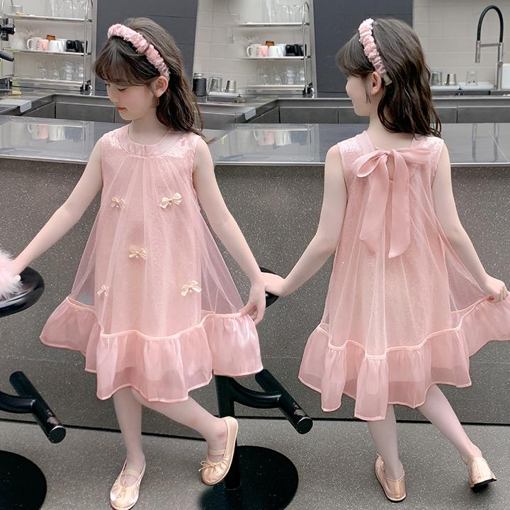 女童连衣裙夏款2025夏款儿童洋气韩版裙子中大童公主裙女孩潮宝宝