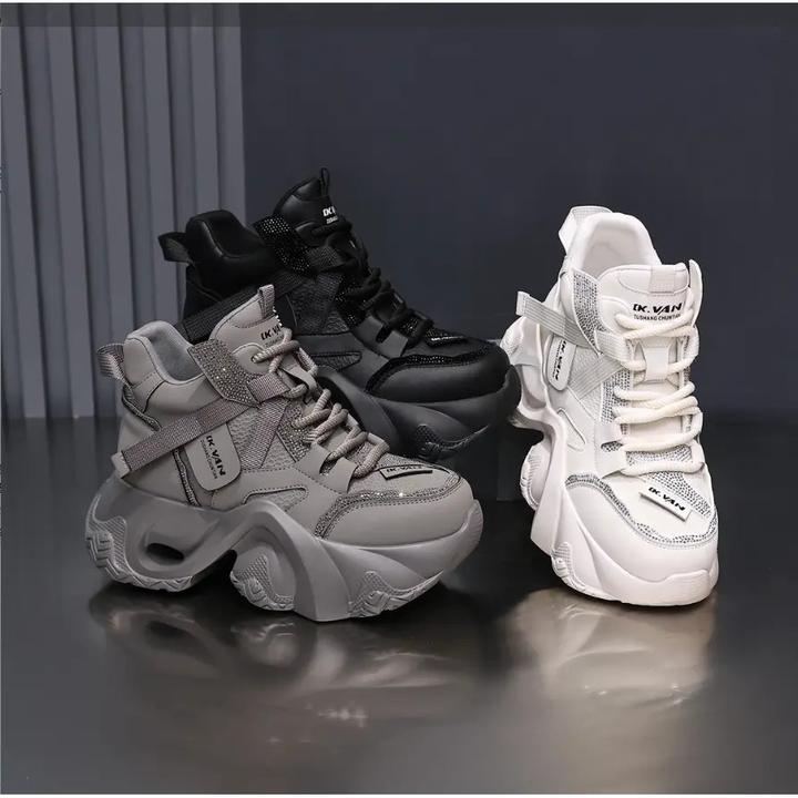 【涵~单里/加绒】2025年秋季新款增高老爹鞋女超火加绒松糕厚底