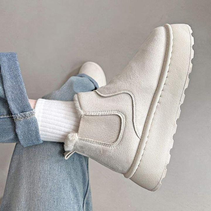 厚底雪地靴女款冬季2025年新款加绒加厚保暖靴面包女鞋子东北大棉