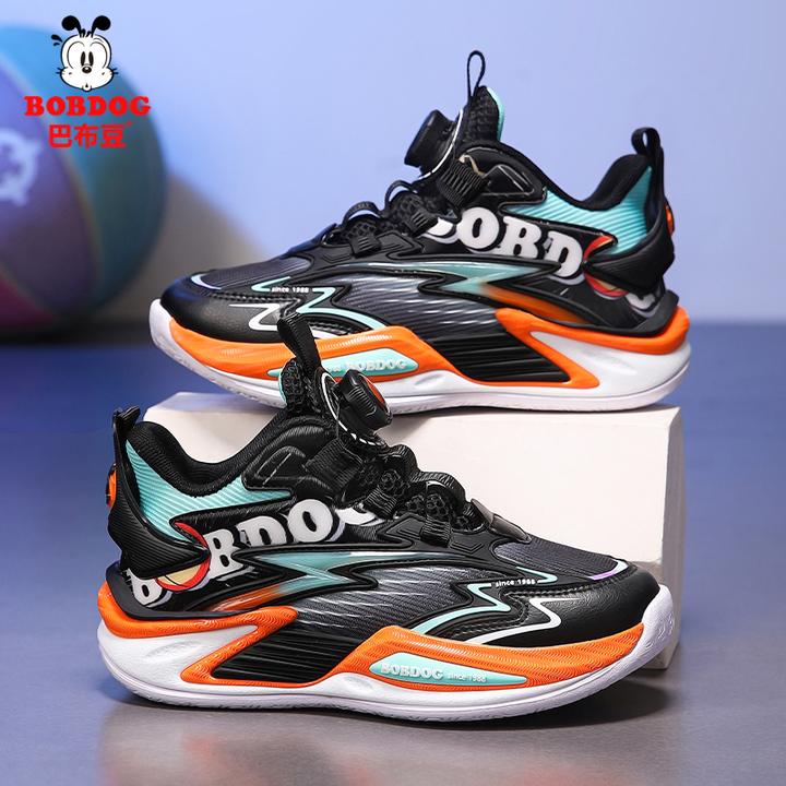 巴布豆童鞋男童运动鞋2025春秋新款网面透气中大童休闲儿童篮球鞋