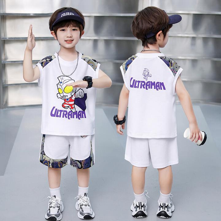 男童哪吒套装夏季2025新款儿童服装小男孩宝宝短袖夏装衣服两件套