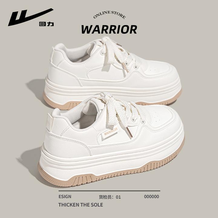 回力女鞋小个子厚底小白鞋女款新款2025爆款冬季百搭鞋子增高板鞋