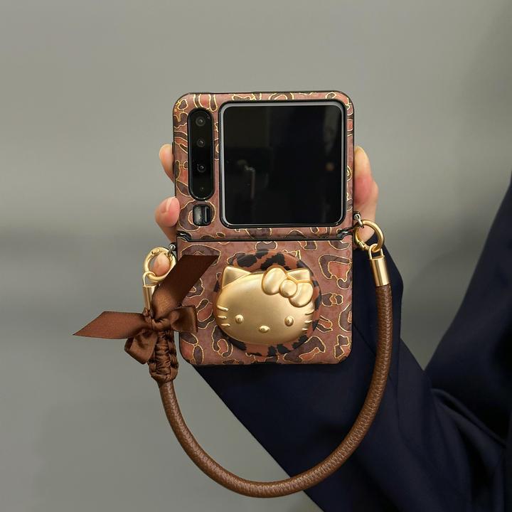 适用华为PuraX典藏版手机壳折叠屏豹纹金色kt磁吸支架日韩保护套