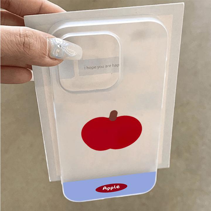 ins红苹果适用iphone16promax苹果15手机壳14PLUS软13幻影12防摔