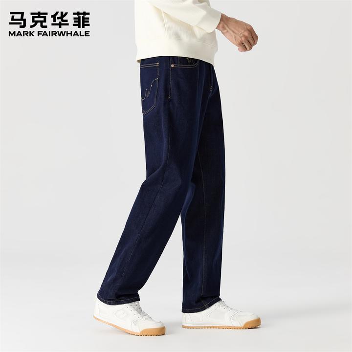 马克华菲轻商务不褪色高品质牛仔裤男女款秋季通勤秋季褪色牛仔裤