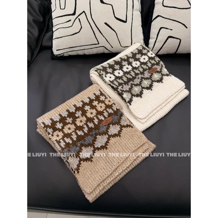 【LIUYI】费尔岛羊毛混纺保暖针织围巾2860
