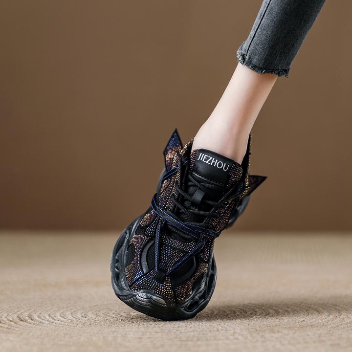 真皮厚底欧货老爹鞋女2025年秋季新款软底系带休闲软底轻便运动鞋