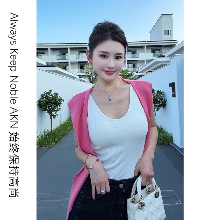 艾珂妮8070【背心】修身纯欲风百搭美背吊带背心