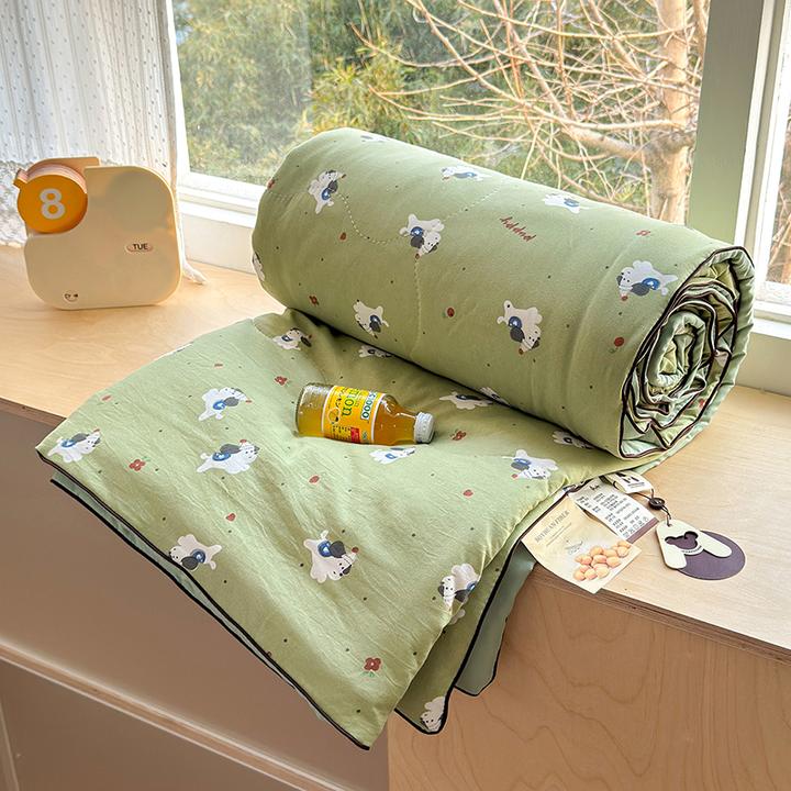 2025款A类印花夏季空调被卡通被夏凉被大豆纤维宿舍夏凉被可机洗