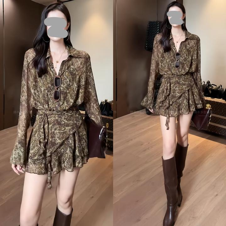 2025秋冬新款性感风松弛感修身气质高腰通勤百搭舒适时尚连衣裙女