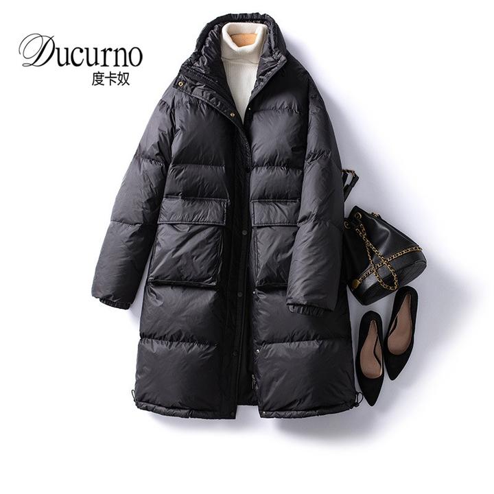 加厚白鹅绒羽绒服女中长款2025新款冬季时尚洋气爆款大气保暖外套