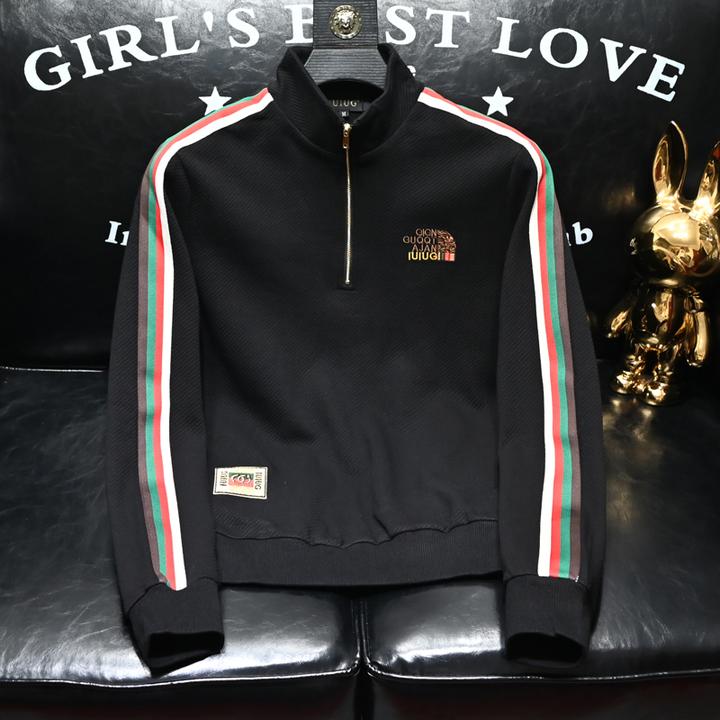 NOIENKAIRU尼因基鲁潮牌拉链立领男秋冬季新款刺绣修身型青年上衣