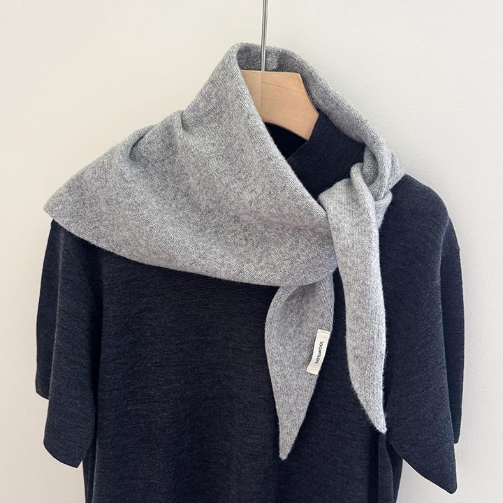 RGNAT100%羊毛针织三角巾披肩女秋冬款保暖头巾多功能百搭小围巾