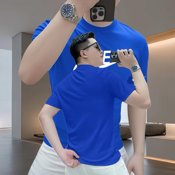 2025夏季新款美式潮牌男士纯棉短袖t恤时尚休闲百搭圆领半袖T恤男