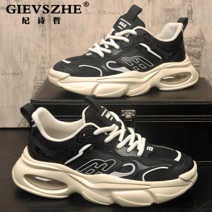 纪诗哲新款鞋运动休闲跑步鞋子夏季新款网面夏季女士网面厚底老爹