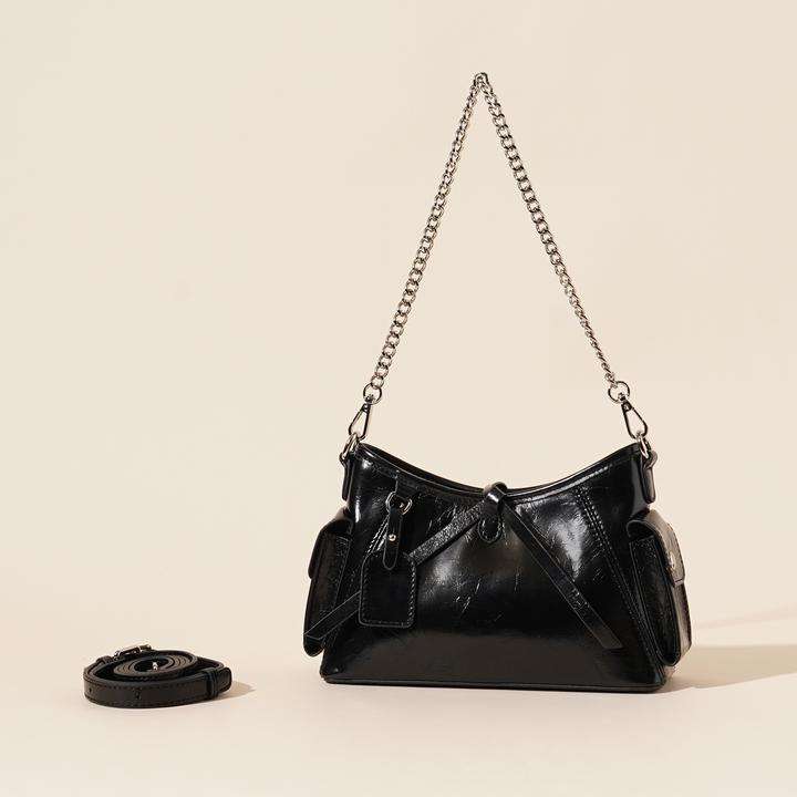 岩牛黑武士夏季新款百搭女士辣妹机车风链条包YN3581