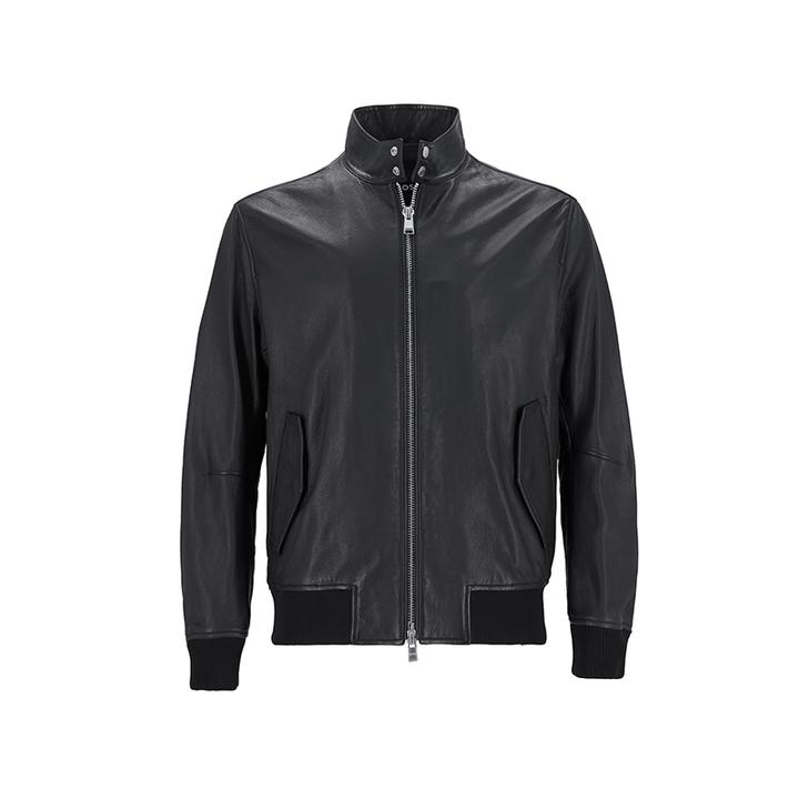 未使用 HugoBoss/雨果博斯 男士black系列皮衣皮夹克50543899