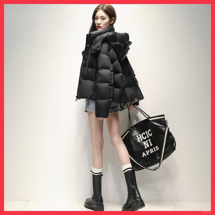 羽绒服面包服外套连帽2025高端潮牌小个子新款短款保暖时尚冬季
