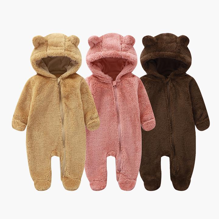 秋冬季包手包脚儿童哈衣冬季新生儿保暖连体爬服女童外套睡衣冬季