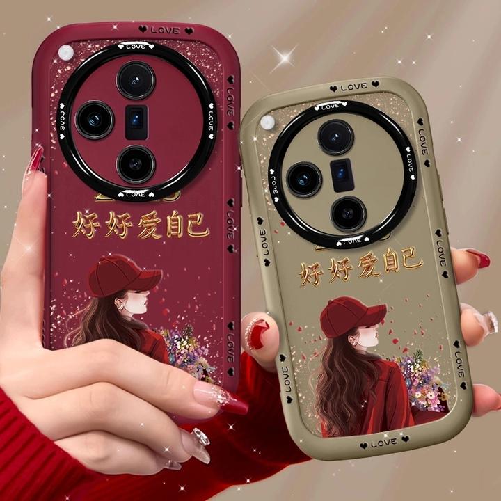 适用oppofindx7手机壳捧花爱自己泡芙壳硅胶软壳全包保护套