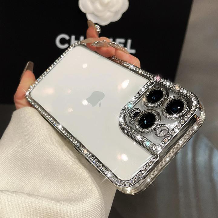 水钻纯壳适用于苹果16/15/14女iPhone13/12电镀高级感防摔手机壳