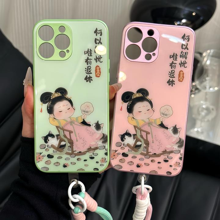 退休女孩适用苹果16promax手机壳iPhone15金属华为荣耀玻璃小米15