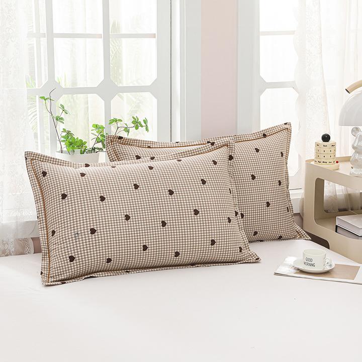 2025新款双层纱枕套一对2只48X74尺寸夏季家用宿舍学生枕套皮