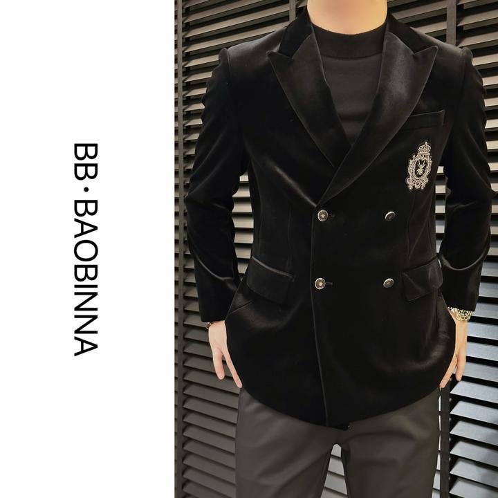 小野· 男装 | "顶奢丝绒" 简约时尚百搭双排扣西服90903