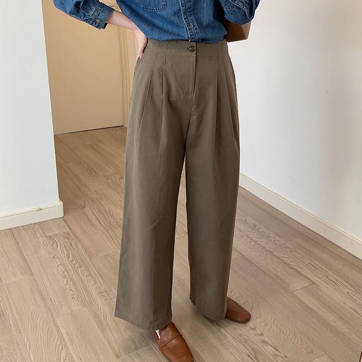 秋季新款梨形身材显瘦工装裤女百搭哈伦休闲裤高腰直筒阔腿裤子潮