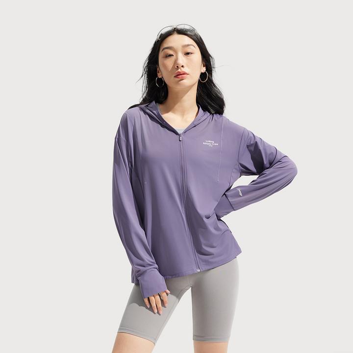 【速干凉爽防晒】李宁秋季新品防风防晒服健身女户外运动服AFDVE46