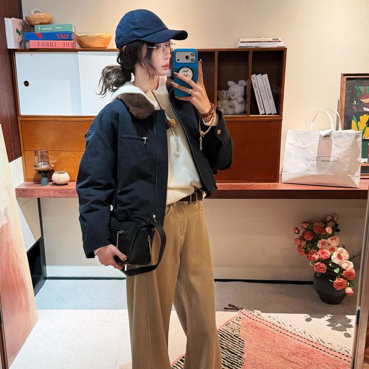 PCNY丨不理理「衔绒简装」加厚短款内里水貂90白鹅绒派克羽绒服