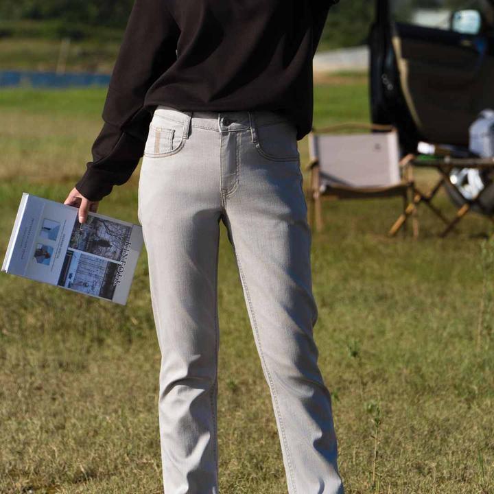 Lilanz/利郎【亲肤+透气】男士夏季棉莫代尔品质高阶直筒舒适牛仔裤