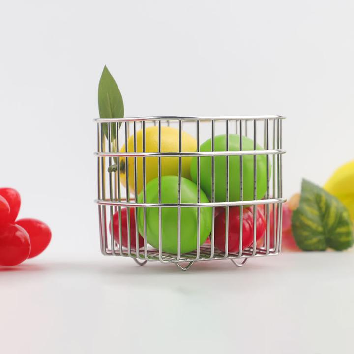 多功能304不锈钢厨房收纳篮沥水架水果餐具整理篮滤水架子