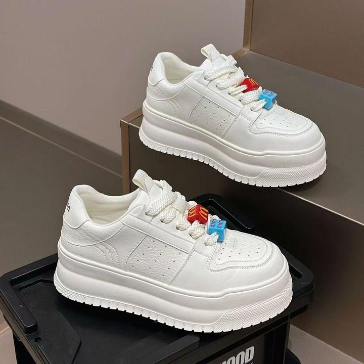 欧货厚底增高小白鞋女2025春新款韩版百搭轻便学生运动休闲鞋松榚