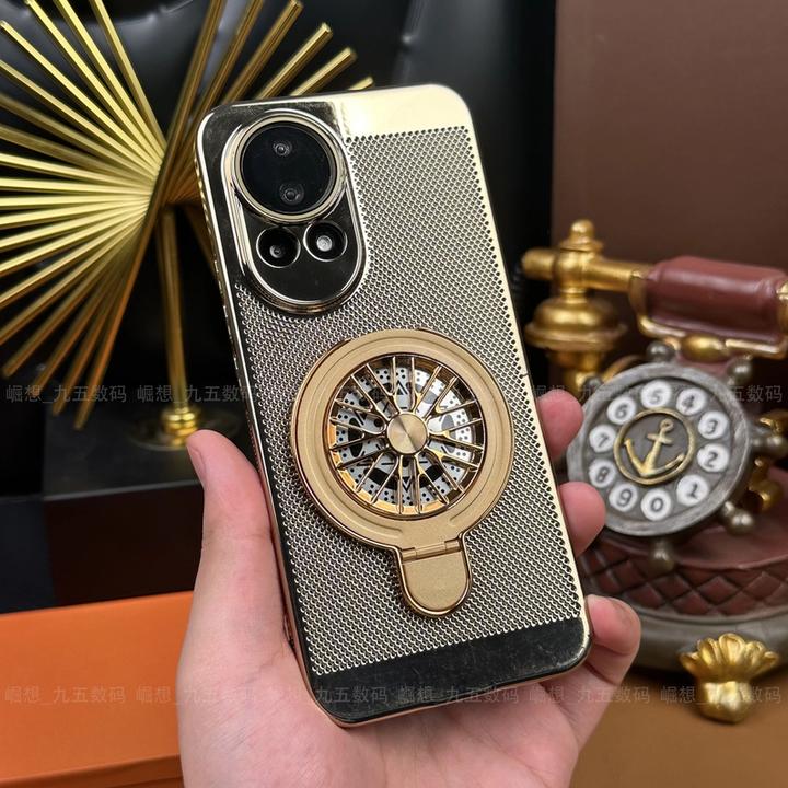 【五金支架+自带镜头膜】适用华为Nova13电镀散热防摔支架全包壳