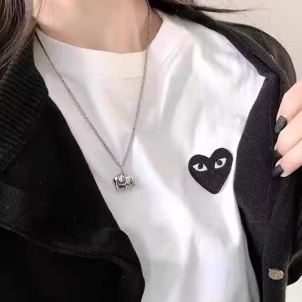 川久潮牌T恤短袖男女明星同款爱心重工刺绣纯棉情侣装显瘦潮流T恤