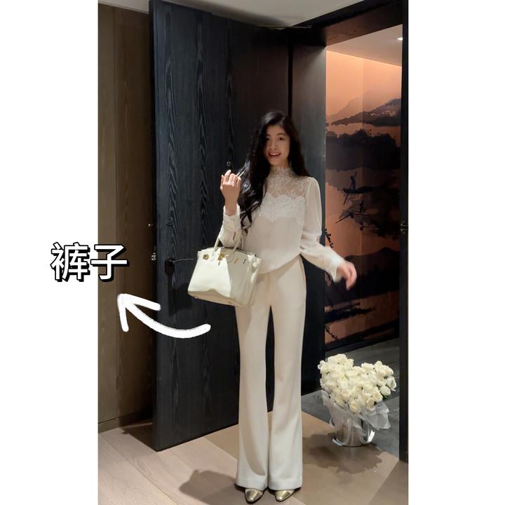 N.COU妮蔻25秋新款时尚气质百搭纯色简约休闲风直筒微喇裤DY78101