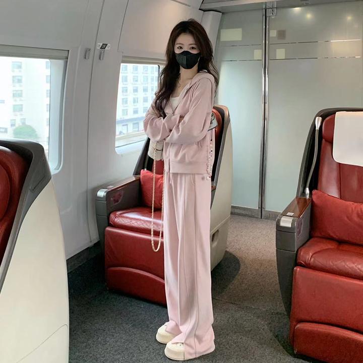 卫衣运动套装女春秋新款2025小个子穿搭一整套休闲连帽上衣两件套