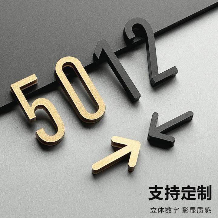 头标识贴贴纸房号酒店包厢宿舍门头提示定制亚克力高级感轻奢创意