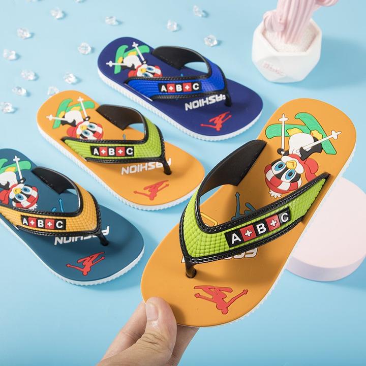 童鞋人字拖鞋夏季新款卡通男女大童日用家居浴室拖鞋