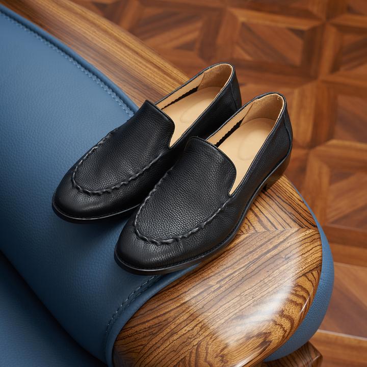 跃绅仕透气乐福鞋豆豆鞋一脚蹬商务皮鞋男士舒适休闲皮鞋STO-134